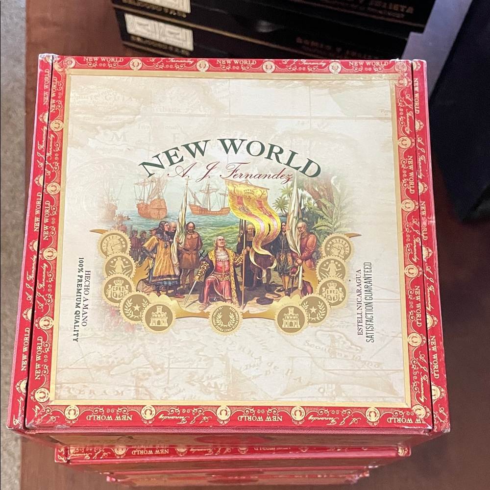Cigar Boxes 4 Wooden New World- Red Edition